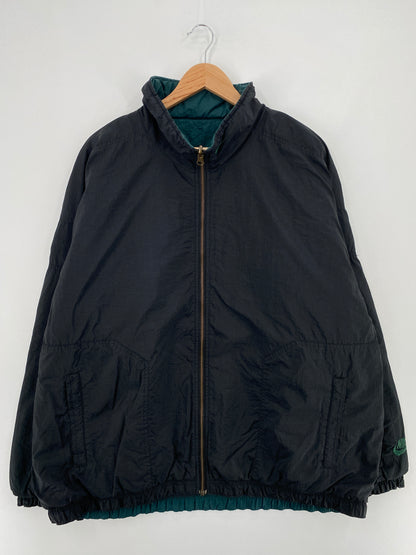 90's NIKE Size XL Vintage Reversible Padded Nylon Jacket / E576
