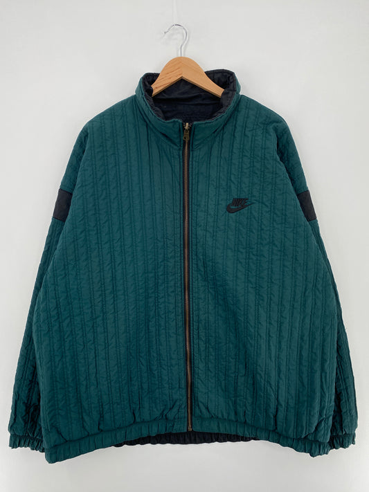 90's NIKE Size XL Vintage Reversible Padded Nylon Jacket / E576