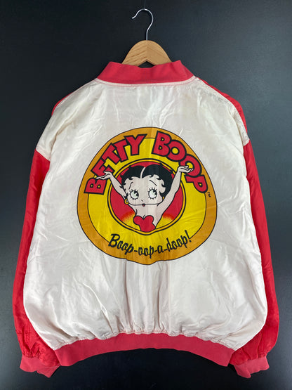 1996 BETTY BOOP Size L Vintage Silk Jacket / E578