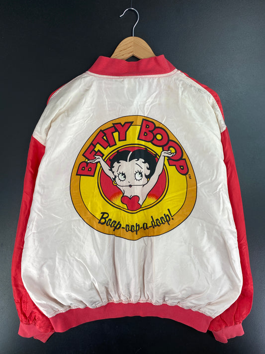 1996 BETTY BOOP Size L Vintage Silk Jacket / E578
