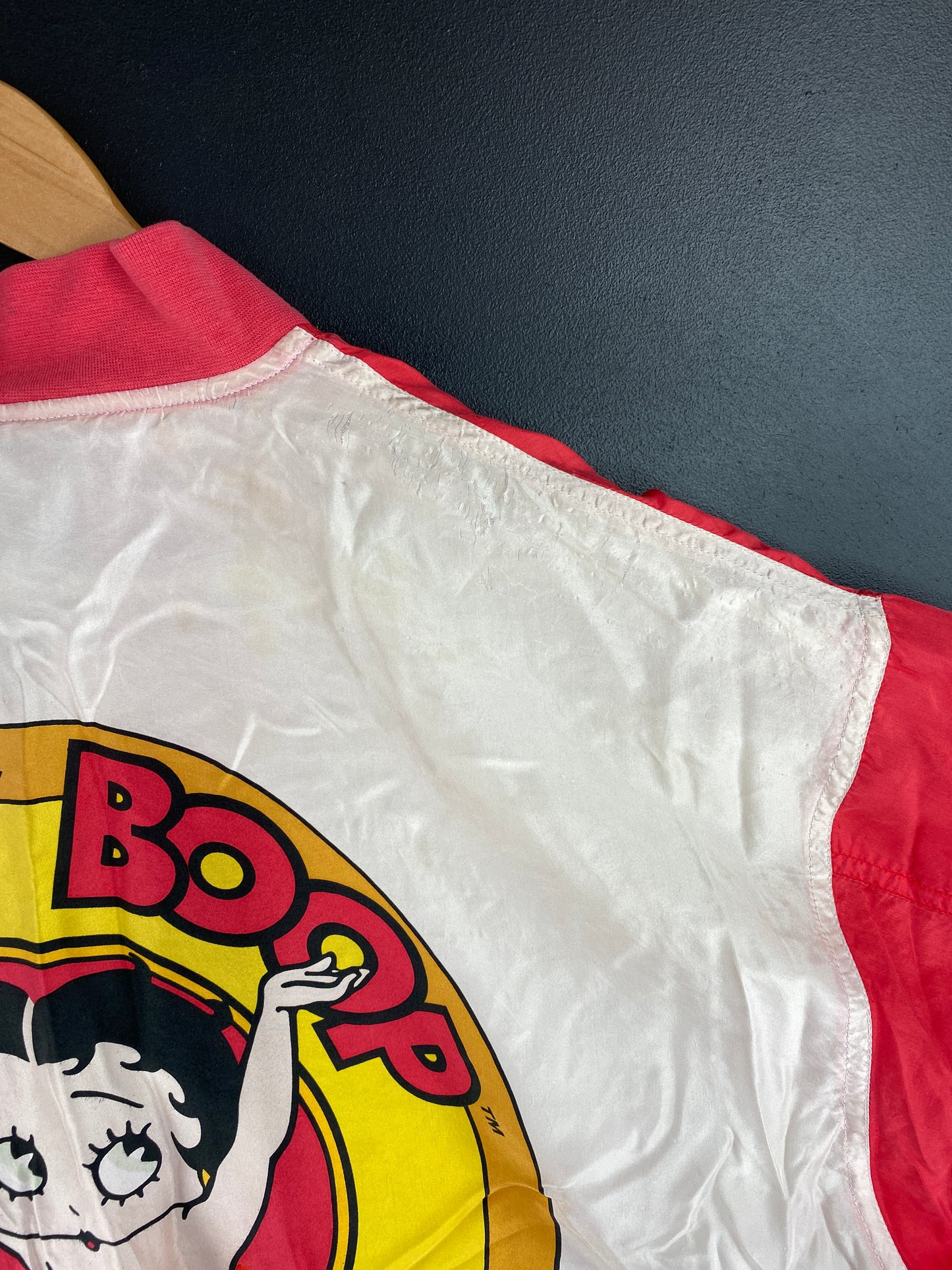 1996 BETTY BOOP Size L Vintage Silk Jacket / E578