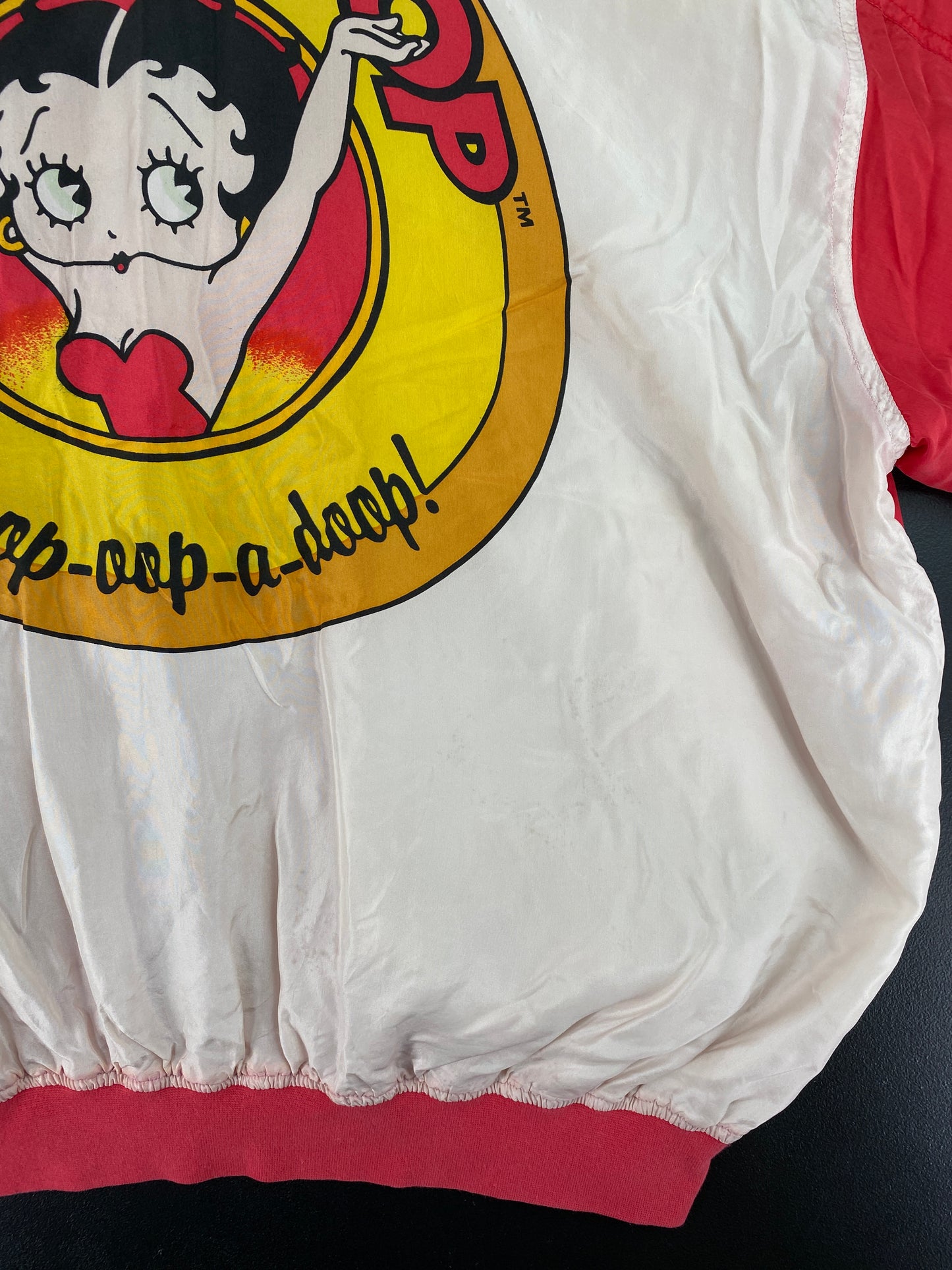 1996 BETTY BOOP Size L Vintage Silk Jacket / E578