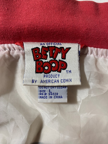 1996 BETTY BOOP Size L Vintage Silk Jacket / E578
