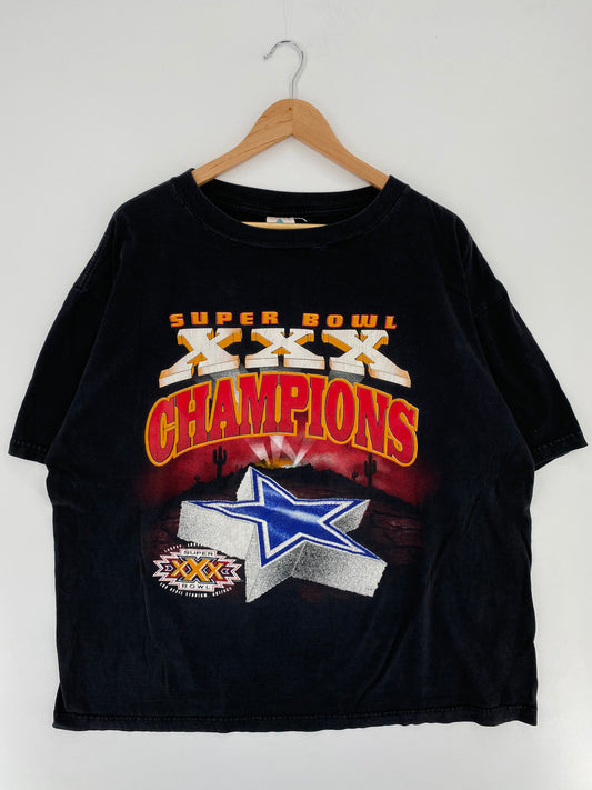 1995 DALLAS COWBOYS SUPER BOWL Size XXL Vintage NFL T-Shirts / A2833
