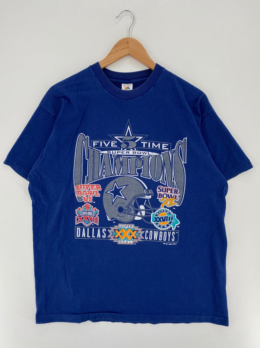 1995 DALLAS COWBOYS Made in USA Size XL Vintage NFL T-Shirts / A2834