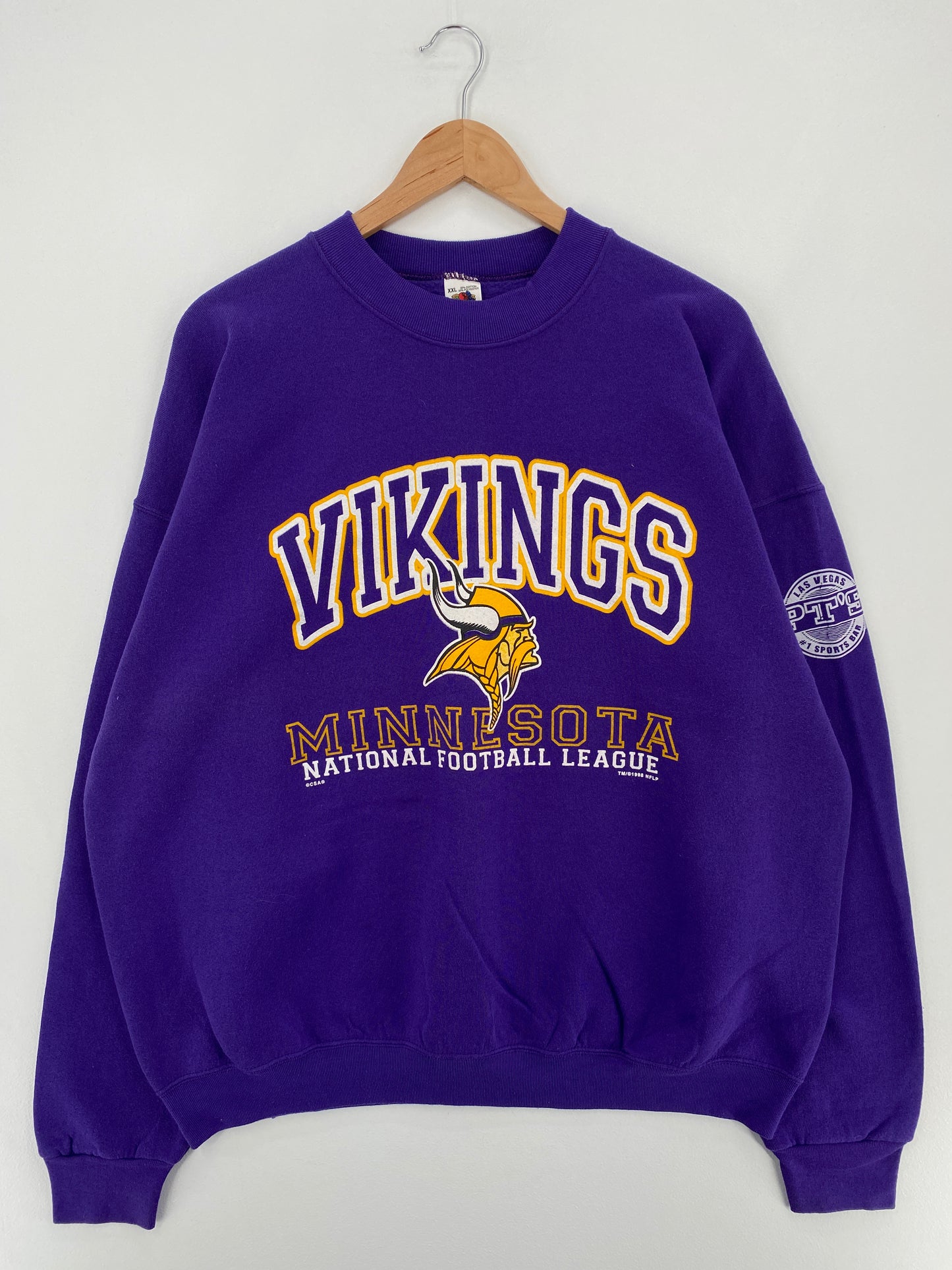 1998 MINNESOTA VIKINGS Made in USA Size XXL Vintage NFL Sweat-Shirt / E585