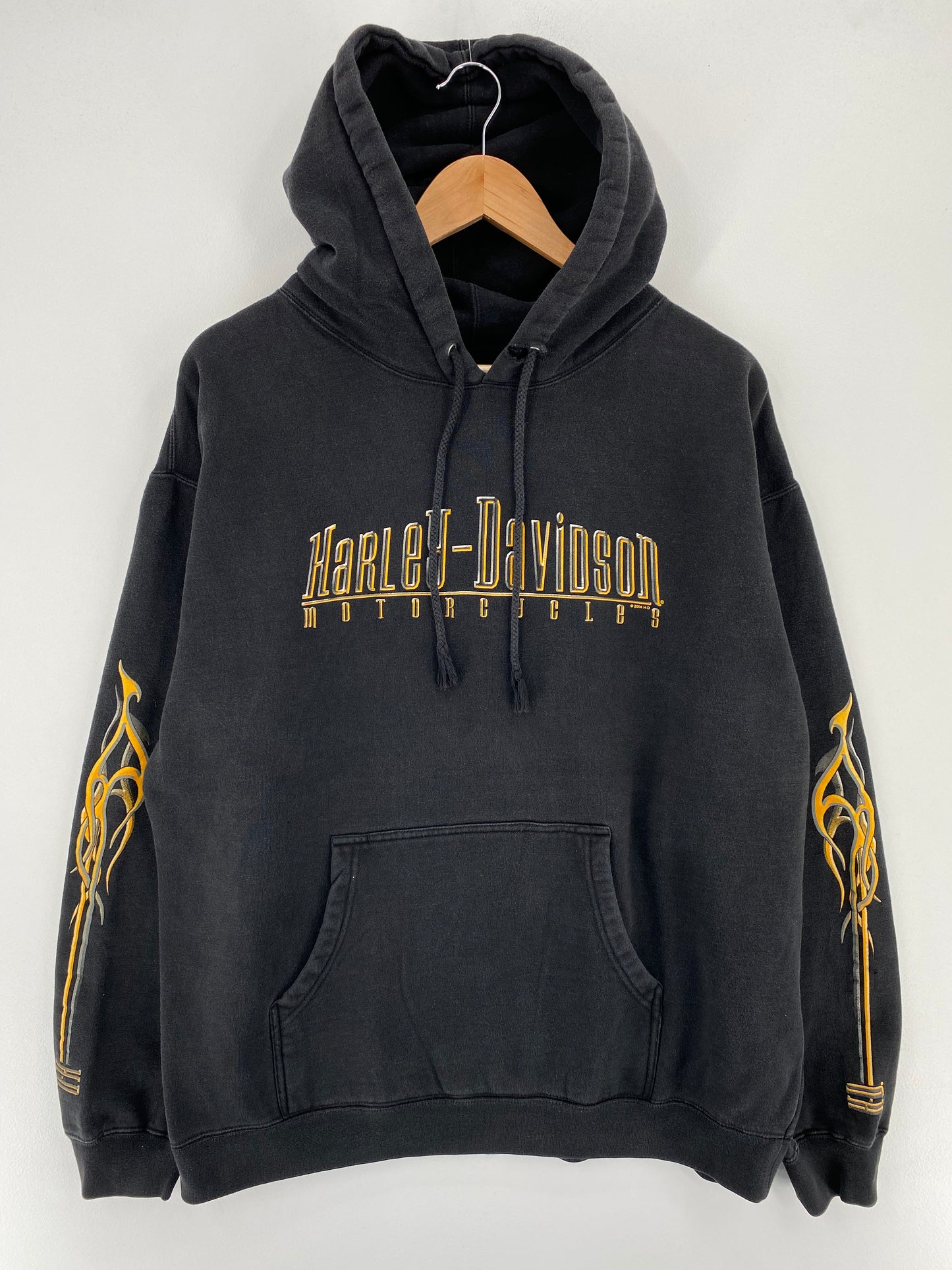 2004 HARLEY DAVIDSON Made in USA Size L Vintage Hoodie Sweat-shirt / A2837