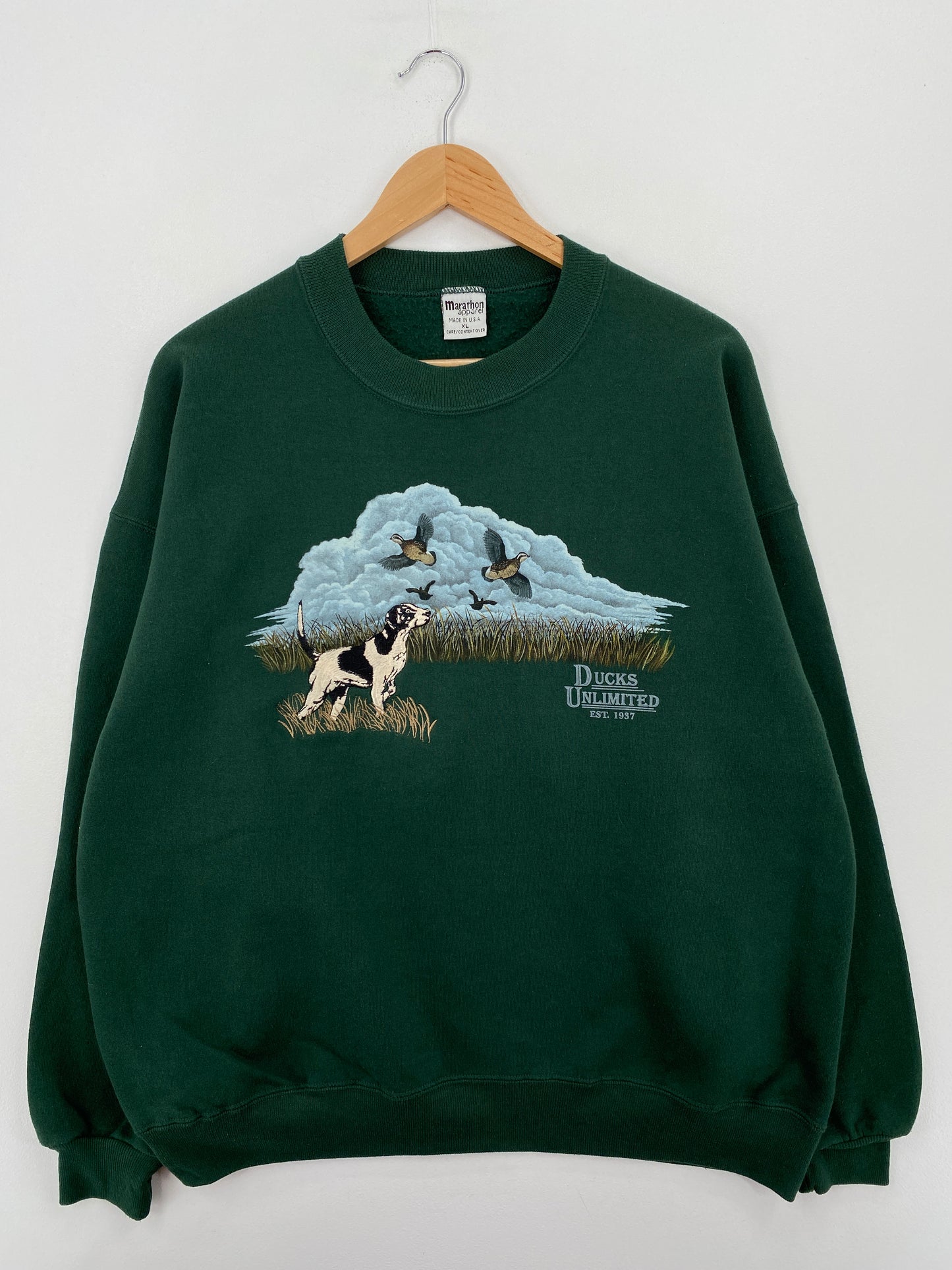 90's DUCKS UNLIMITED Made in USA Size XL Vintage Sweat-Shirts / A6664