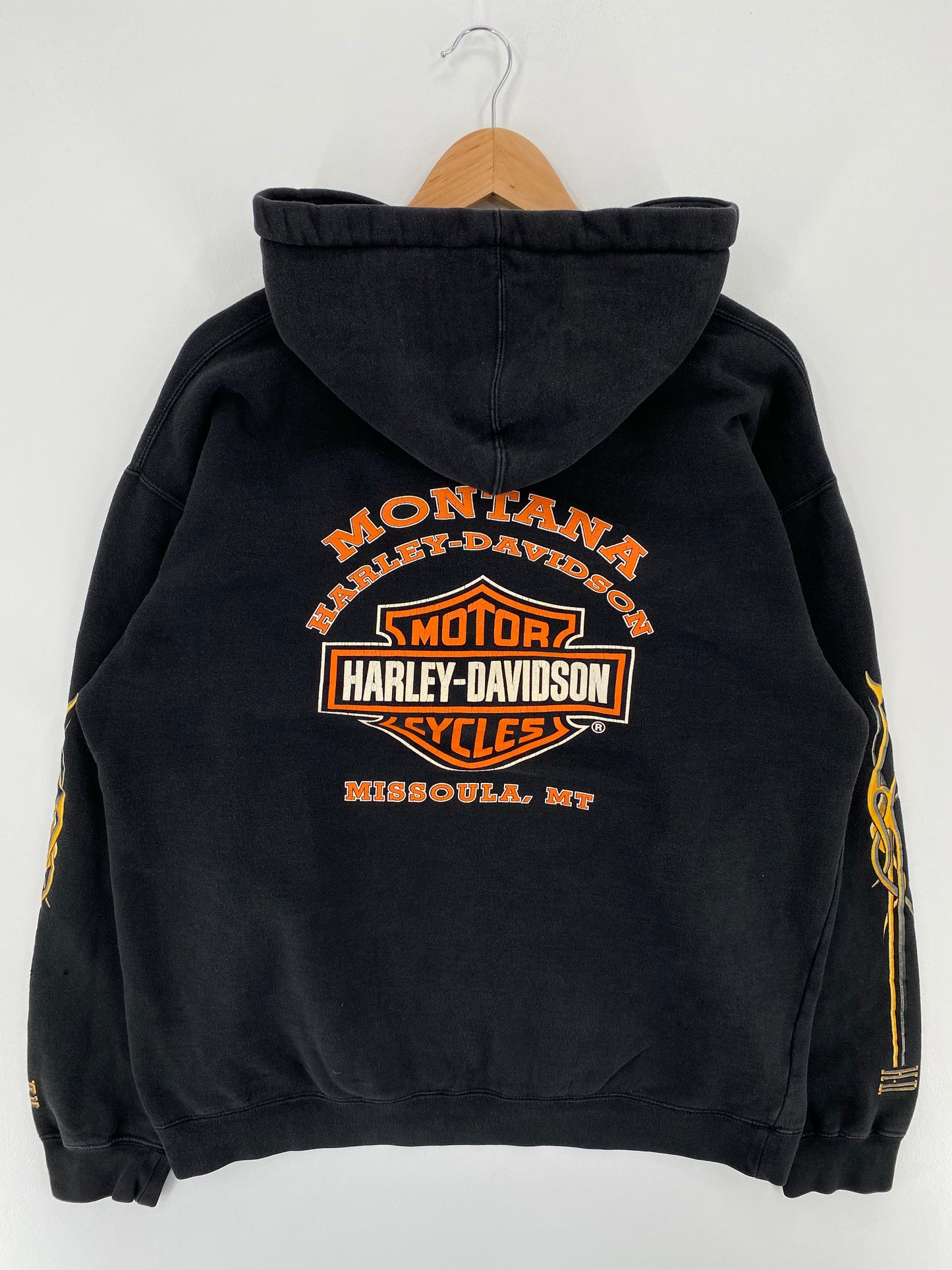 2004 HARLEY DAVIDSON Made in USA Size L Vintage Hoodie Sweat-shirt / A2837