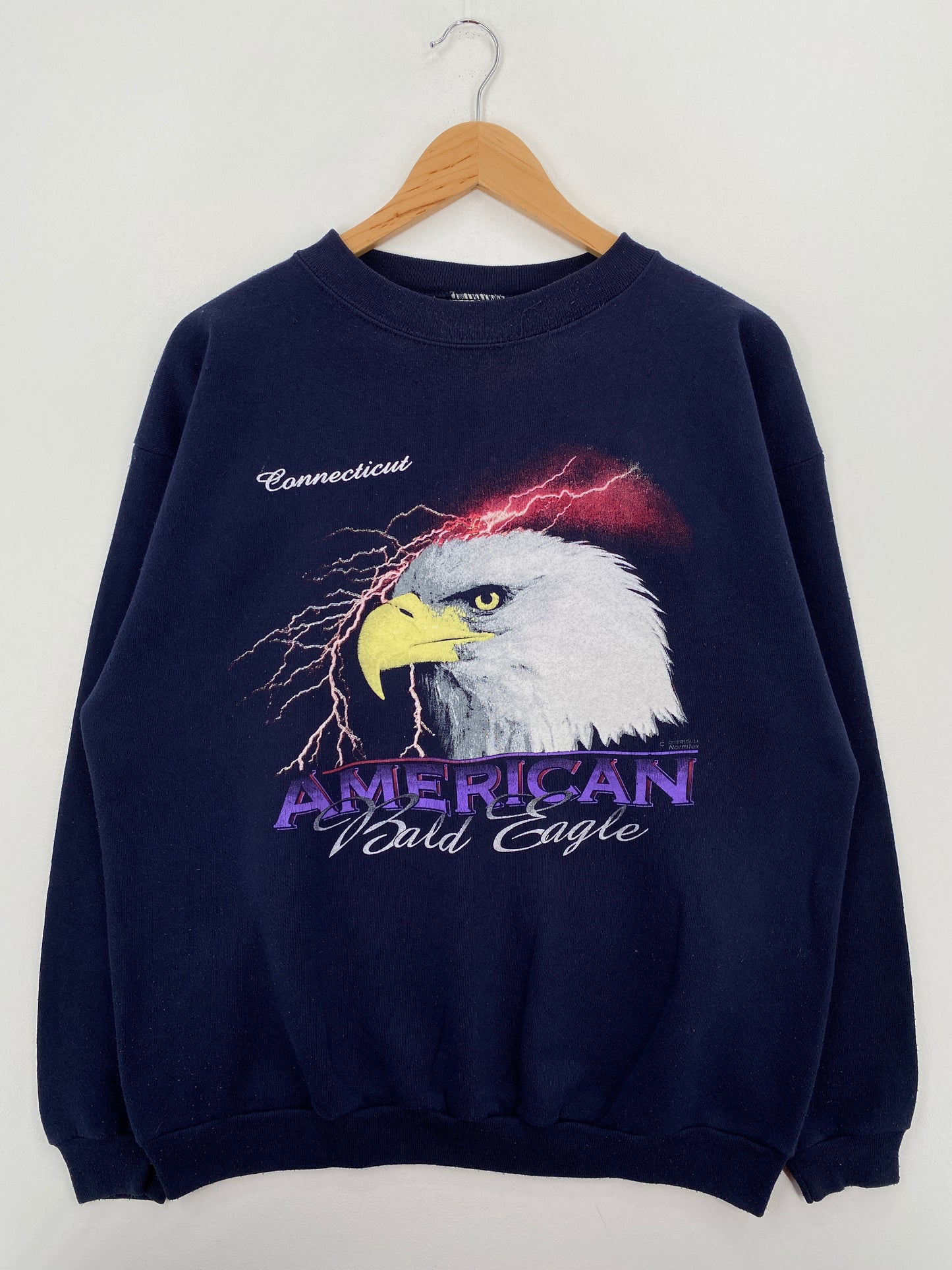 90's AMERICAN BALD EAGLE Made in USA Size XL Vintage Sweat-Shirts / A6665