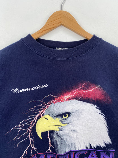 90's AMERICAN BALD EAGLE Made in USA Size XL Vintage Sweat-Shirts / A6665