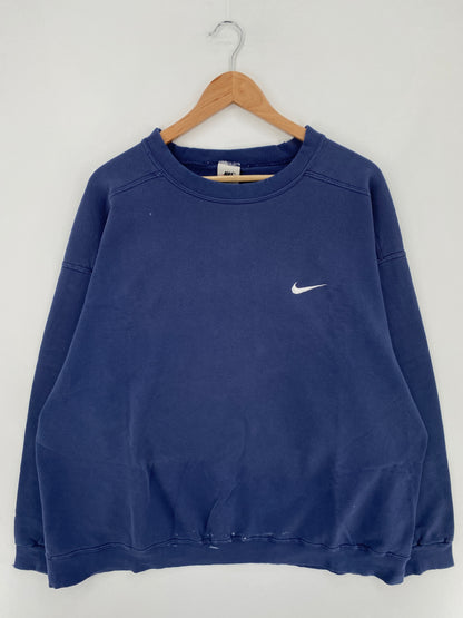 .90’s NIKE MINI SWOOSH Size XL Vintage Sweat-shirt / E602
