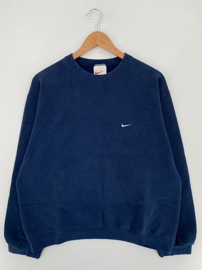 90’s NIKE MINI SWOOSH Size L Vintage Sweat-shirt / E601