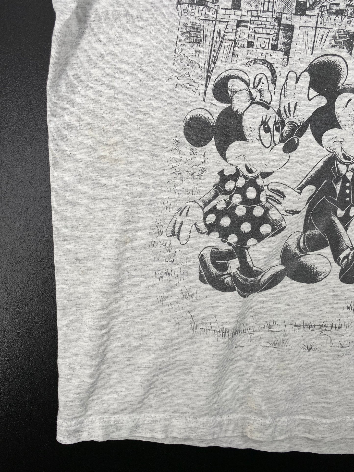 90's DISNEY MICKEY AND MINNIE MOUSE Made in USA Size XL Vintage T-Shirts / A2874