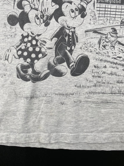 90's DISNEY MICKEY AND MINNIE MOUSE Made in USA Size XL Vintage T-Shirts / A2874