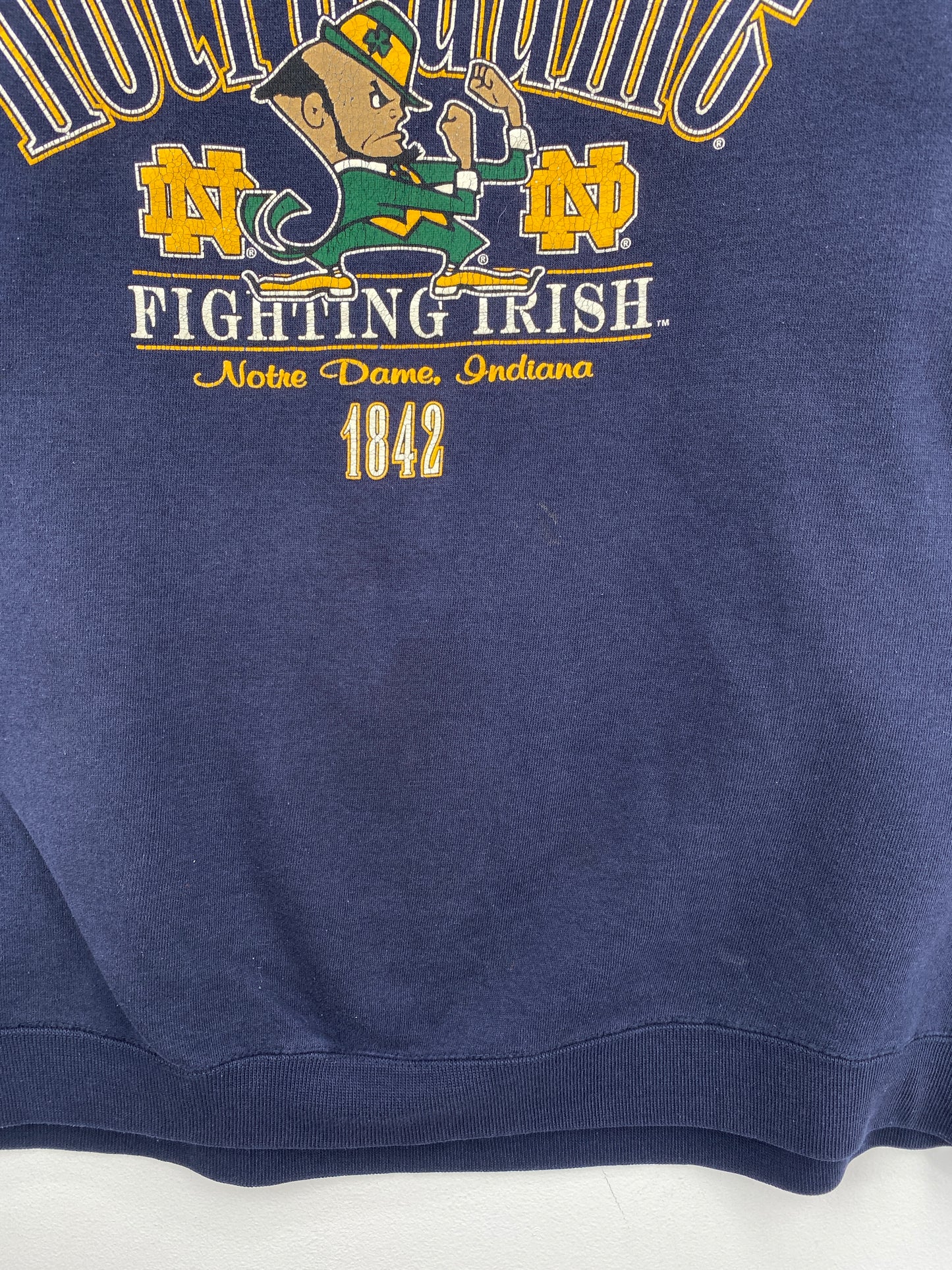 90’s NOTRE DAME FIGHTING IRISH Size XL College Sweat-shirt / A6734