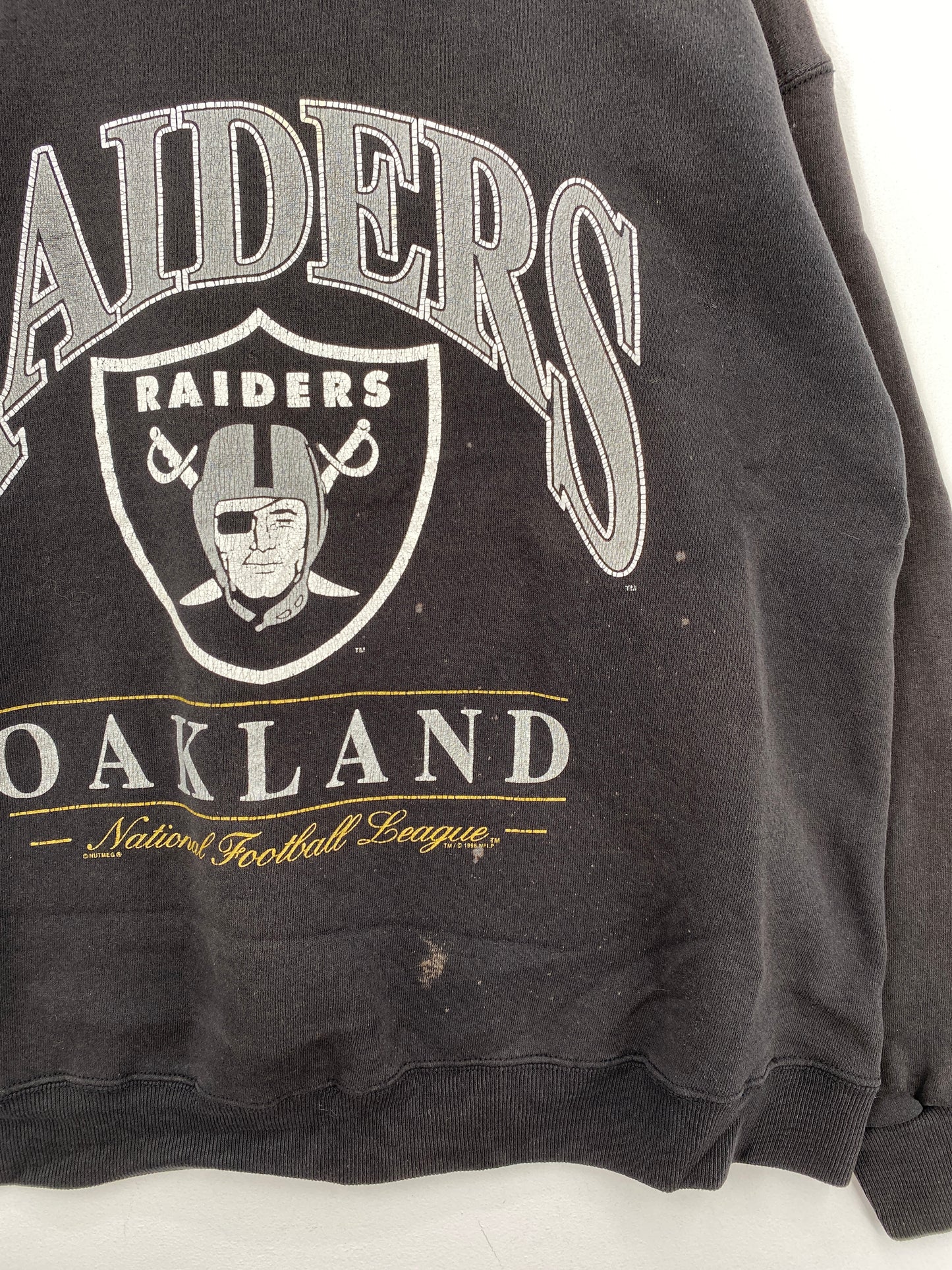 1996 OAKLAND RAIDERS Made in USA Size XL Vintage NFL Sweat-shirt / A6735