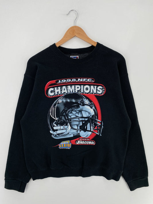 1999 SUPER BOWL ATLANTA FALCONS Size L Vintage NFL Sweat-shirt / E2144S