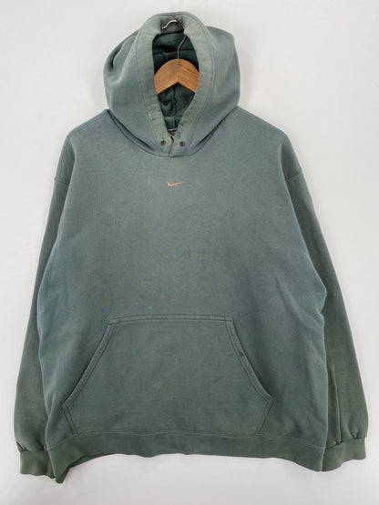 90's NIKE CENTER SWOOSH Size XL Vintage Hoodie Sweat-Shirt / A6779