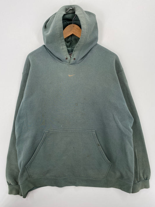 90's NIKE CENTER SWOOSH Size XL Vintage Hoodie Sweat-Shirt / A6779