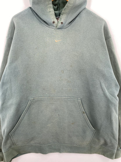 90's NIKE CENTER SWOOSH Size XL Vintage Hoodie Sweat-Shirt / A6779