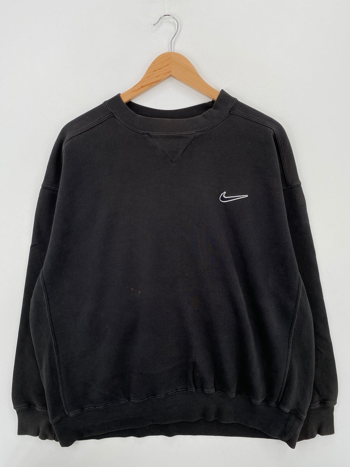 90's NIKE MINI SWOOSH Size No Tag (Approx.L) Vintage Sweat-Shirt / A6783