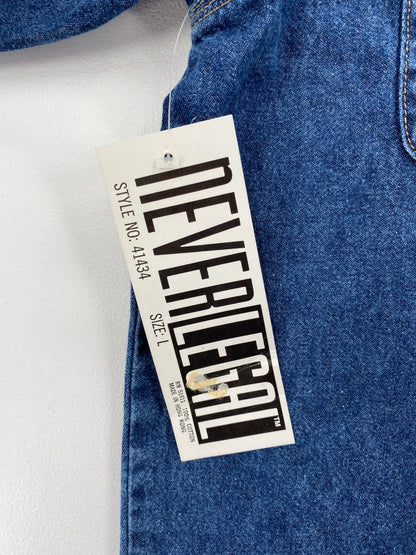 .90’s DEADSTOCK NEVER LEGAL Size L Button down Shirts / A6955