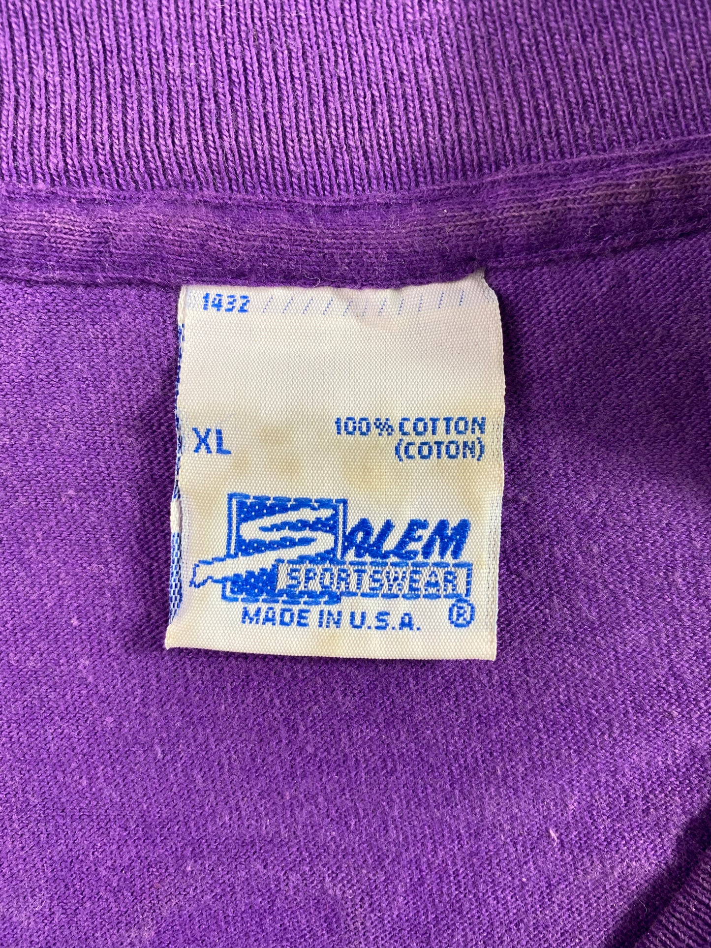 90's SALEM x CHARLOTTE HORNETS Made in USA Size XL Vintage NBA T-Shirts / A2911
