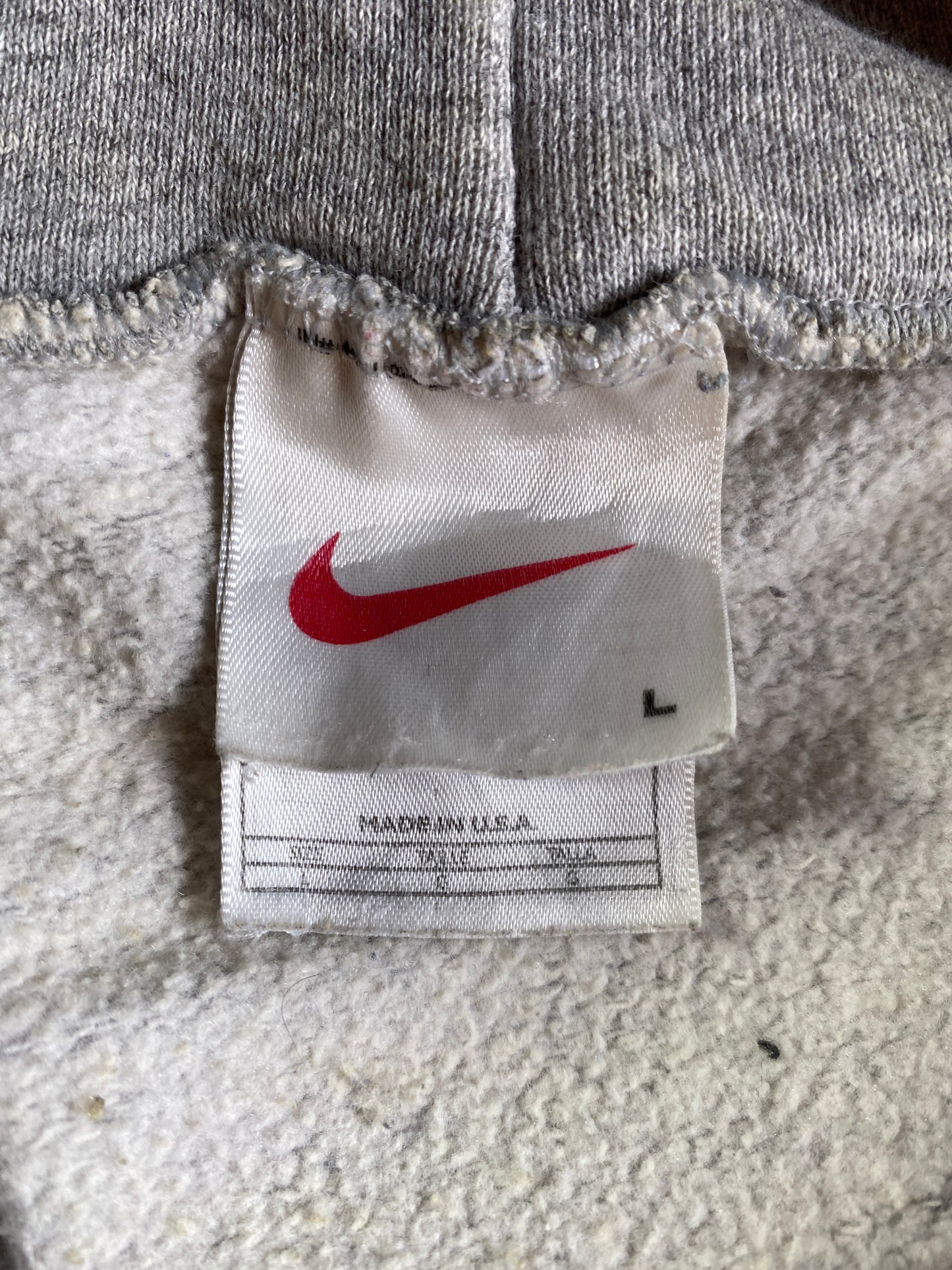 90's NIKE CENTER SWOOSH Made in USA Size L Vintage Hoodie Sweat-Shirt / A7002