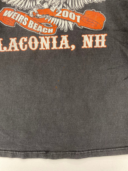 2001 RALLY AND RACES Size L Vintage T-Shirt / A3048