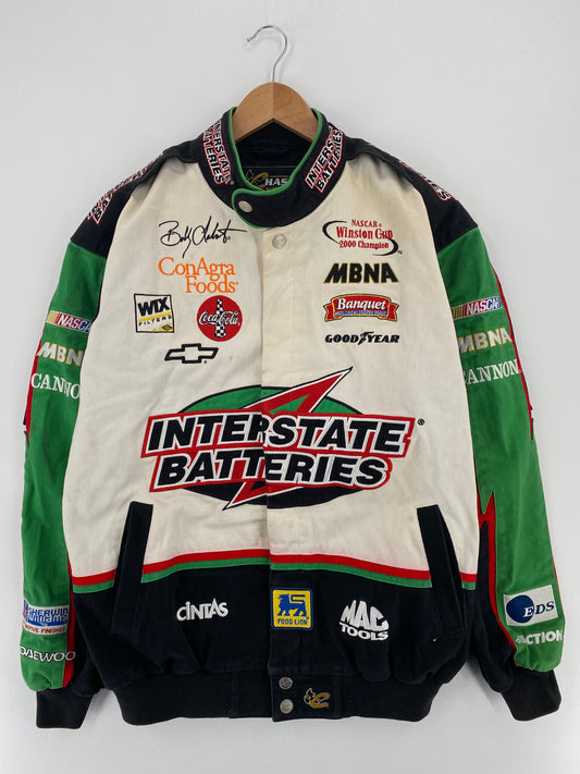 Vintage NASCAR BOBBY LABONTE x INTERSTATE BATTERIES Size M Racing Jacket / A3067