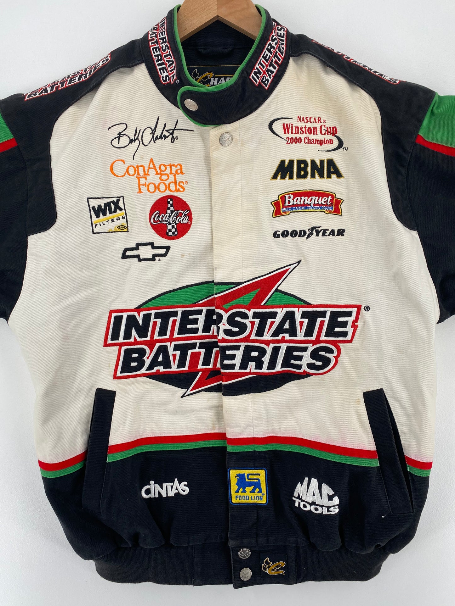 Vintage NASCAR BOBBY LABONTE x INTERSTATE BATTERIES Size M Racing Jacket / A3067