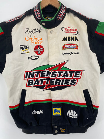 Vintage NASCAR BOBBY LABONTE x INTERSTATE BATTERIES Size M Racing Jacket / A3067