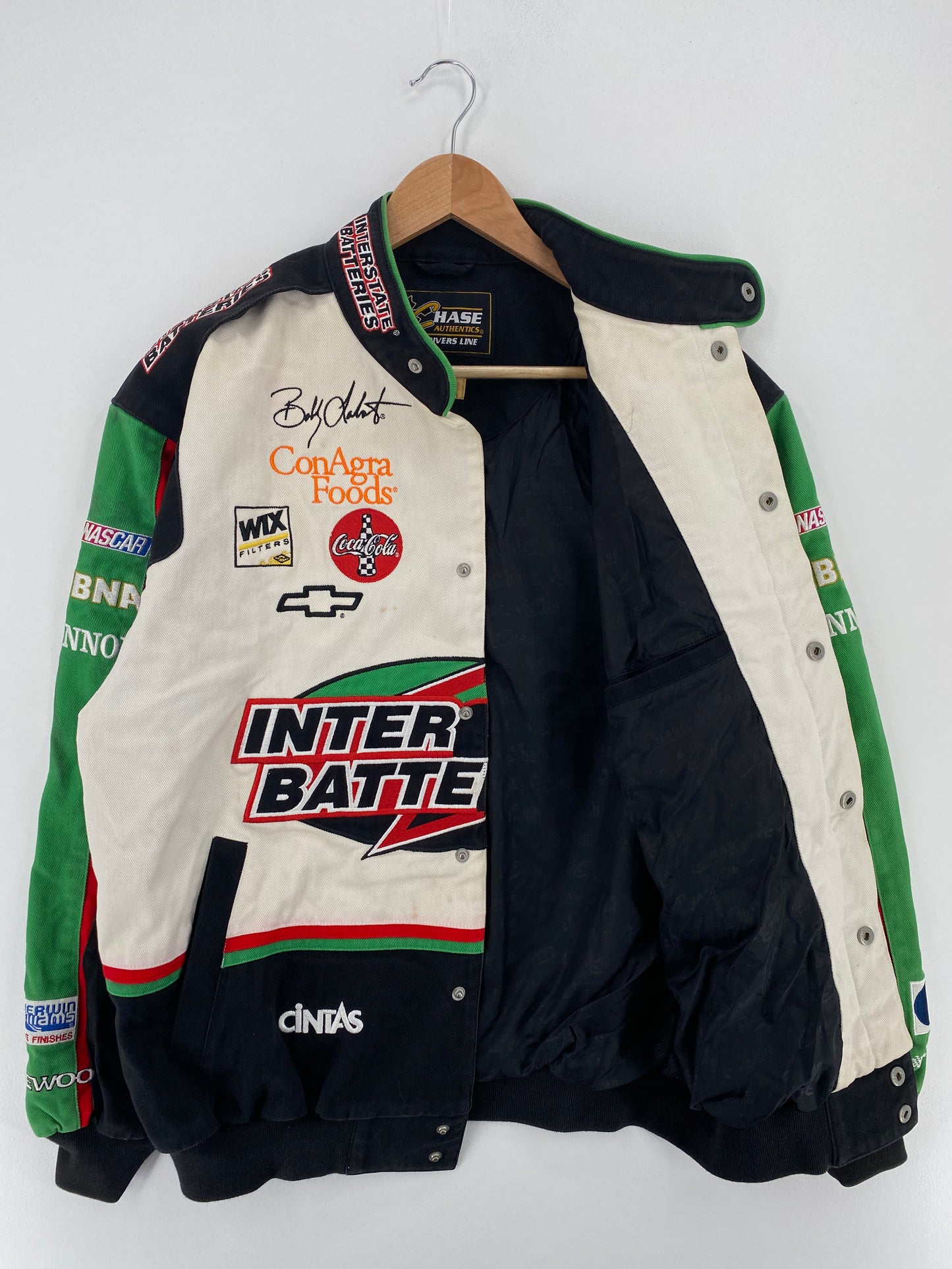 Vintage NASCAR BOBBY LABONTE x INTERSTATE BATTERIES Size M Racing Jacket / A3067