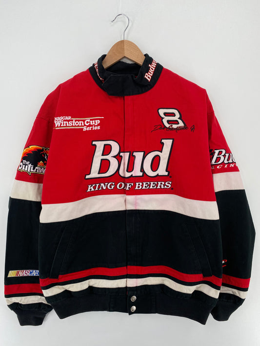 Vintage NASCAR DALE EARNHARDT JR x BUD WEISER Size M Racing Jacket / A3068