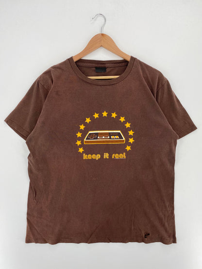 2003 NINTENDO KEEP IT REAL Made in USA Size L Vintage T-Shirt / E6006T