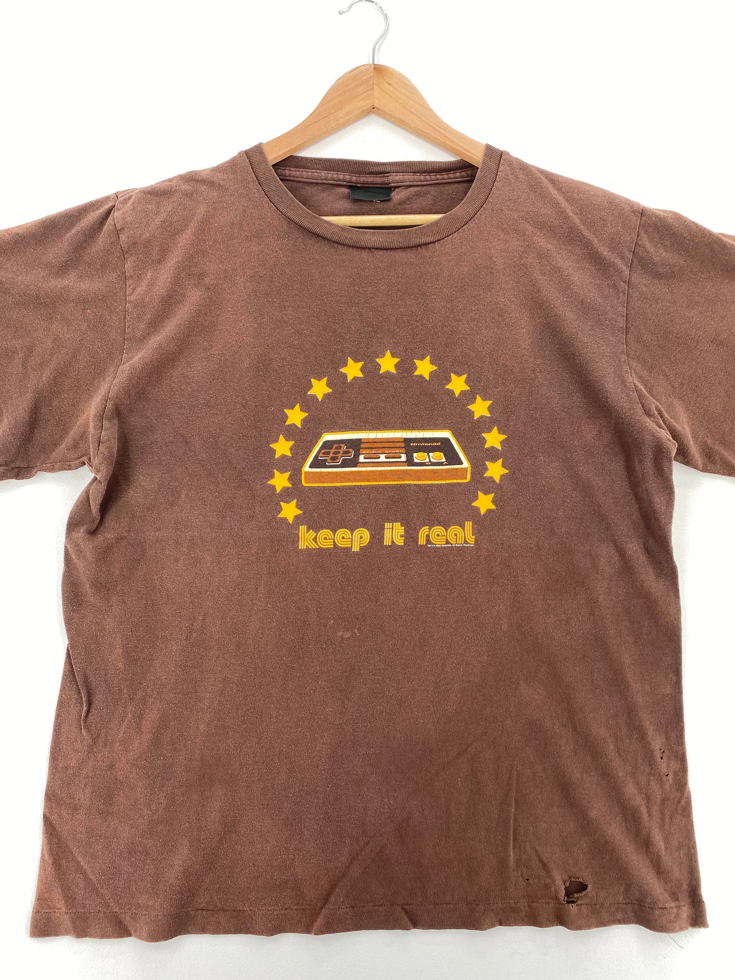 2003 NINTENDO KEEP IT REAL Made in USA Size L Vintage T-Shirt / E6006T