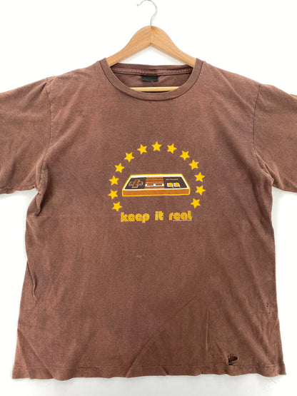 2003 NINTENDO KEEP IT REAL Made in USA Size L Vintage T-Shirt / E6006T