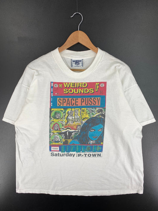 90's THE WEIRD SOUNDS OF SPACE PUSSY Made in USA Size XL Vintage T-Shirt / E3839T