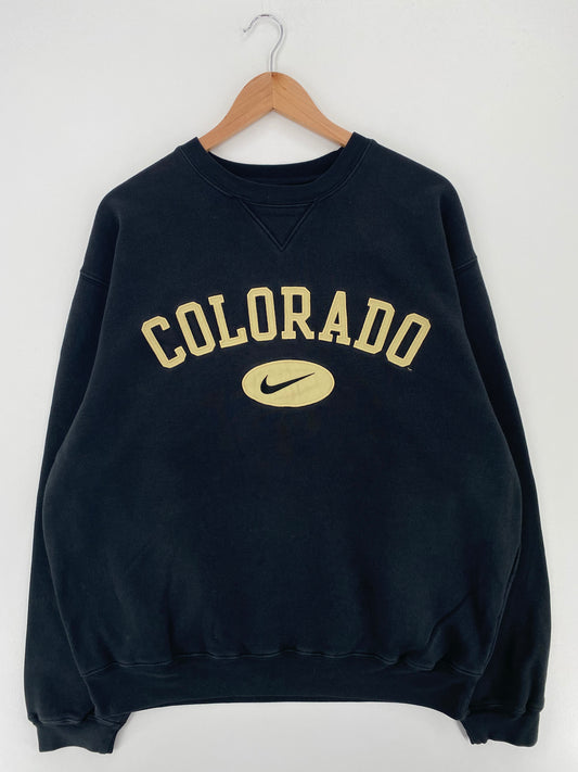 00' NIKE COLORADO Size L Vintage College Sweat-shirt / A3093