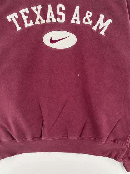 00' NIKE TEXAS A&M Size L Vintage College Sweat-shirt / A3094