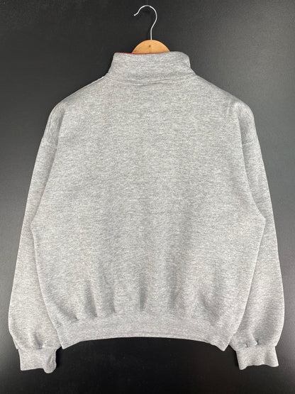 90's DISNEY MICKEY EPCOT Size No Tag (Approx.L) Vintage Half Zip Sweat-shirt / A3099