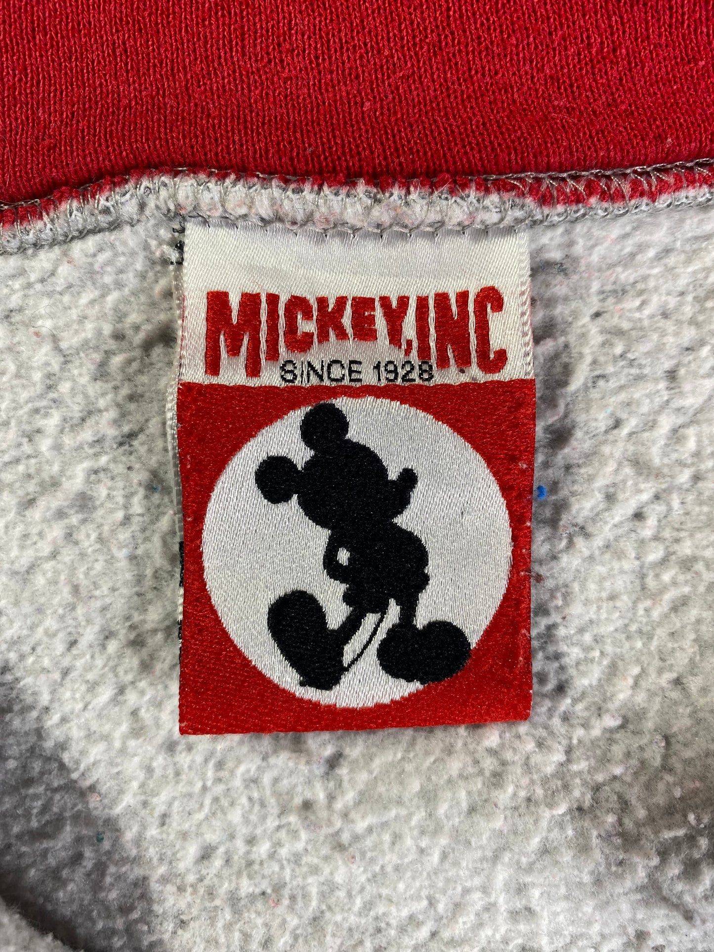 90's DISNEY MICKEY EPCOT Size No Tag (Approx.L) Vintage Half Zip Sweat-shirt / A3099