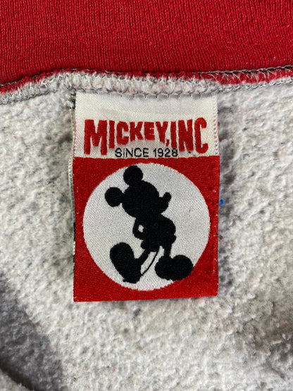 90's DISNEY MICKEY EPCOT Size No Tag (Approx.L) Vintage Half Zip Sweat-shirt / A3099
