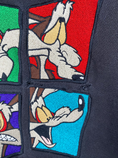 1995 LOONEY TUNES WILE E. COYOTE Size XL Vintage Sweat-shirt / A3100