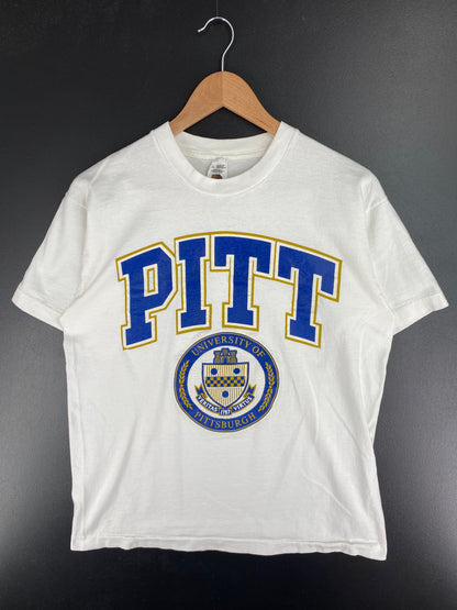 90's UNIVERSITY OF PITTSBURGH Size L Vintage College T-Shirt / A3107