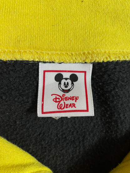 90's DISNEY MICKEY Made in USA Size (Approx.XL) Vintage Half-Zip Sweat-shirt / E2470S