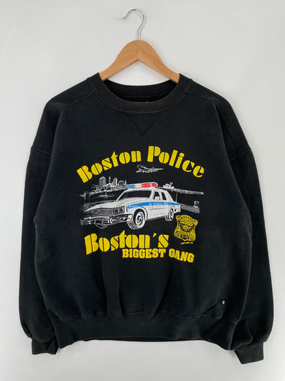 90's BOSTON POLICE Made in USA Size XL Vintage Sweat-shirt / E2490S