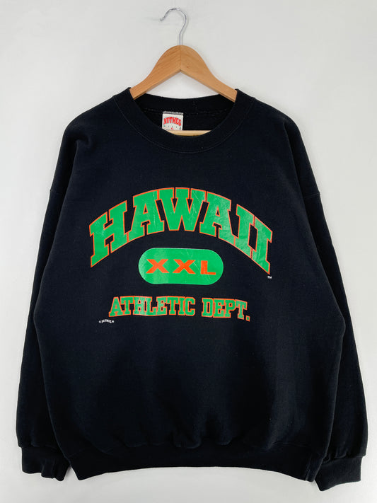90's HAWAII Made in USA Size XL Vintage College Sweat-shirt / E2509S