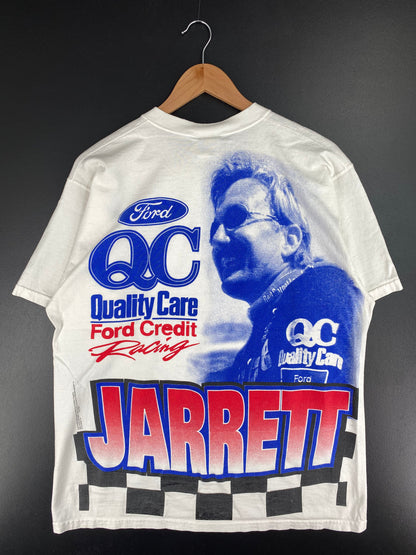 90's DALE JARRETT x FORD Made in USA Size L Vintage Racing T-Shirt / E3040T